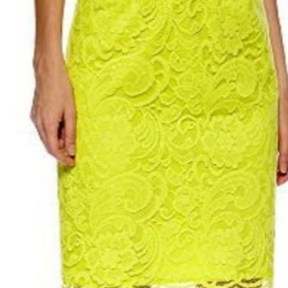 Madison Dresses & Skirts - Madison Neon Yellow Lace Mini Skirt